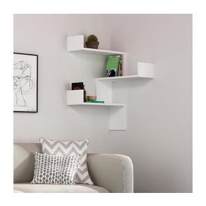 Rohová nástenná polica LUKSA 90x60 cm biela 776HMS1713 vyobraziť