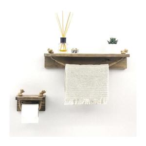 Držiak toaletného papiera 10, 5x17 cm + nástenná polička 10x50 cm smrek 792EVL2833 vyobraziť