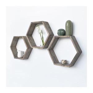 SADA 3x Nástenná polica smrek hnedá 792EVL1792 vyobraziť