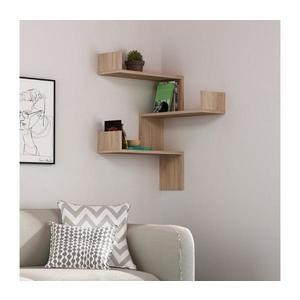 Rohová nástenná polica LUKSA 90x60 cm hnedá 776HMS1715 vyobraziť