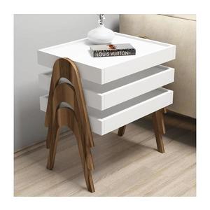 SADA 3x Odkladací stolík ROMA biela/hnedá 845HCT2824 vyobraziť