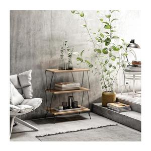 Odkladací stolík LAZANDOS 75x48 cm hnedá/čierna 854KLN4320 vyobraziť