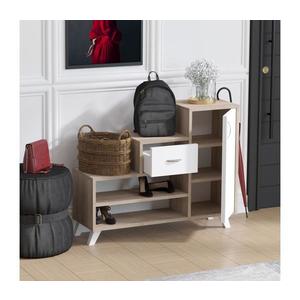 Skrinka na topánky RETRO 77x90 cm béžová/biela 746JUG3985 vyobraziť