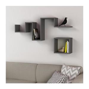 SADA 2x Nástenná polica FOLLOW antracit 776HMS1706 vyobraziť