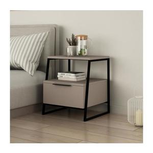 Nočný stolík PAL 50x45 cm čierna/šedá 855DTE3515 vyobraziť