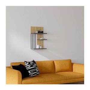 Nástenná polica NEZMA 60x40 cm béžová/antracit 835PUQ1646 vyobraziť