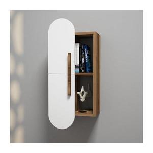 Nástenná skrinka ROSE 80x35 cm biela/hnedá 845HCT1605 vyobraziť