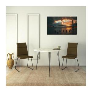 Jedálenský stôl SANDALF 75x90 cm biela/čierna 801CMY2932 vyobraziť