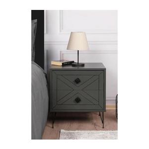 Nočný stolík LUNA 55x50 cm antracit/čierna 854KLN3310 vyobraziť