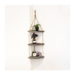 Závesná rohová polica 90x25 cm hnedá 792EVL1877 vyobraziť