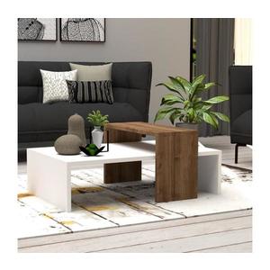 Konferenčný stolík GLOW 32x80 cm biela/hnedá 835PUQ2817 vyobraziť