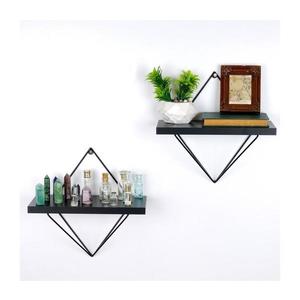 SADA 2x Nástenná polica čierna 268EVL1366 vyobraziť