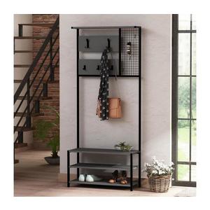 Predsieňová stena NOMAD 182x78 cm čierna/antracit 855DTE4019 vyobraziť