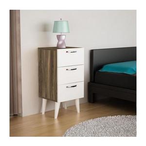 Nočný stolík BELLINI 80x40 cm hnedá/biela 731WAT3406 vyobraziť