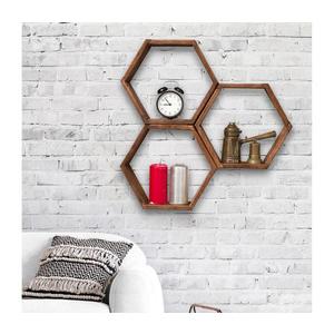 SADA 3x Nástenná polica ELFO 38x58 cm hnedá 495SSE1136 vyobraziť