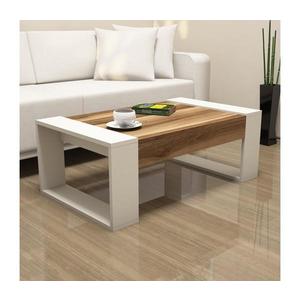 Konferenčný stolík VENUS 38x102 cm krémová/hnedá 845HCT2819 vyobraziť