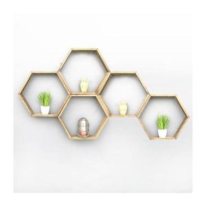 SADA 5x Nástenná polica 37x40 cm smrek 792EVL1793 vyobraziť