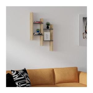 Nástenná polica SU 85x49 cm béžová/antracit 835PUQ1653 vyobraziť