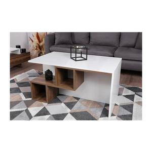 Konferenčný stolík DILAY 52x100 cm hnedá/biela 550ARN1711 vyobraziť