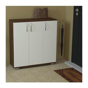 Skrinka na topánky SINEM 93x89 cm hnedá/biela 745DCD3907 vyobraziť