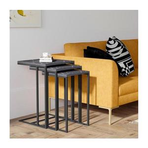 SADA 3x Odkladací stolík čierna 835PUQ2902 vyobraziť