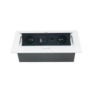 Výklopná zásuvková lišta 2x 230V + USB-A 3, 1A + USB-C 15, 5W + RJ45 230V 4739531 vyobraziť