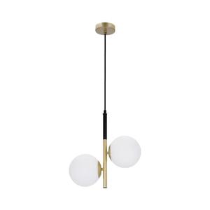 Luster na lanku DUO 2xE14/40W/230V zlatá/čierna 32-01269 vyobraziť