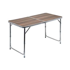 Skladací kempingový stôl hnedá/chróm 13487 vyobraziť