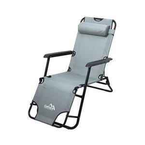 Skladacie polohovateľné kreslo šedá/čierna 13514 vyobraziť