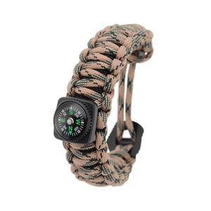 Multifunkčný náramok s kompasom a kresadlom béžová 13723 vyobraziť