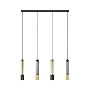 LED Luster na lanku BARS 4xGU10/4, 8W/230V čierna/zlatá W-L 1115/4 BK+GO MIX vyobraziť