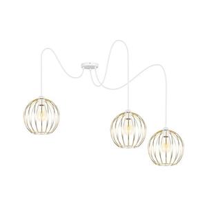 Luster na lanku MATT 3xE27/60W/230V pavúk biela/zlatá 0853 vyobraziť