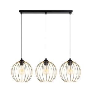 Luster na lanku MATT 3xE27/60W/230V čierna/zlatá 0860 vyobraziť