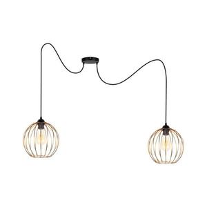Luster na lanku MATT 2xE27/60W/230V pavúk čierna/medená 0867 vyobraziť