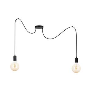 Luster na lanku MIROS 2xE27/60W/230V pavúk čierna 0061 vyobraziť