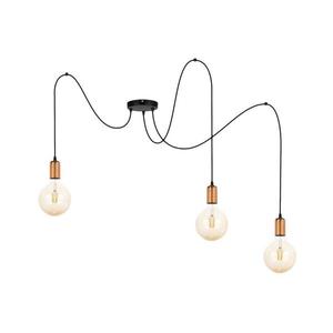Luster na lanku MIROS 3xE27/60W/230V pavúk čierna/medená 0072 vyobraziť