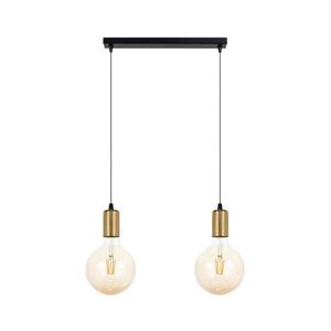 Luster na lanku MIROS 2xE27/60W/230V čierna/zlatá 0254 vyobraziť