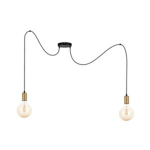 Luster na lanku MIROS 2xE27/60W/230V pavúk čierna/zlatá 0258 vyobraziť