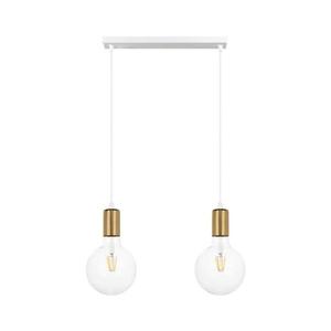Luster na lanku MIROS 2xE27/60W/230V biela/zlatá 0133 vyobraziť