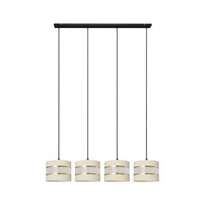 Luster na lanku HELEN 4xE27/15W/230V krémová/čierna/zlatá W-L 0801/4 BK-B +EC+GO+MAT vyobraziť