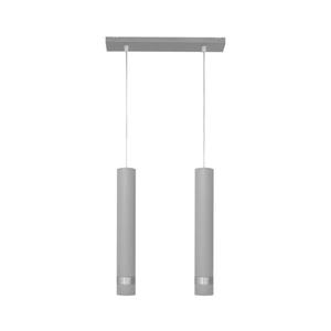 LED Luster na lanku TUBA 2xGU10/4, 8W/230V šedá/lesklý chróm W-L 1111/2 GR+CH+GR vyobraziť