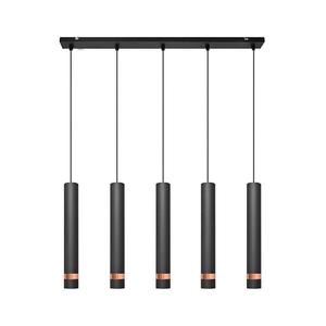 LED Luster na lanku TUBA 5xGU10/6, 5W/230V čierna/medená W-L 1111/5 BK+RG+BK vyobraziť