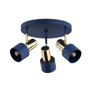 Argon 6195 - Bodové svietidlo DORIA 3xE27/15W/230V modrá/mosadz 6195 vyobraziť