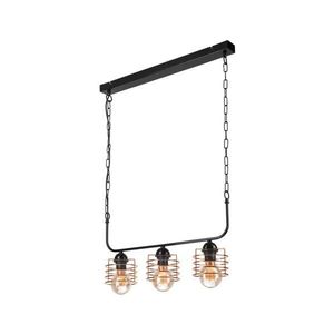 Luster na reťazi MORGAN 3xE27/60W/230V čierna/medená LM-3.157/MIEDŹ vyobraziť