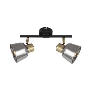 KL162005 - Bodové svietidlo SMOKY 2xE14/9W/230V čierna/mosadz/šedá KL162005 vyobraziť