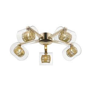 140010 - Prisadený luster KLASS 5xG9/3W/230V zlatá 140010 vyobraziť
