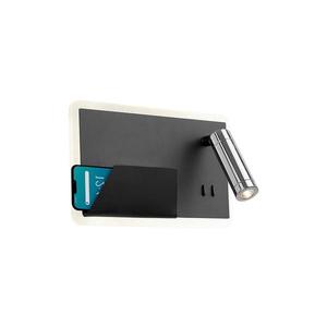 141001 - LED Nástenné svietidlo BOARD LED/7, 8W/230V + LED/3W čierna/chróm 141001 vyobraziť