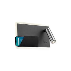 141000 - LED Nástenné svietidlo BOARD LED/7, 8W/230V + LED/3W čierna/chróm 141000 vyobraziť