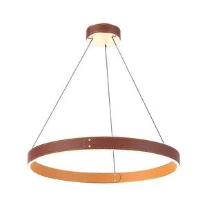 142027 - LED Luster na lanku LEATHER LED/47, 8W/230V hnedá/oranžová 142027 vyobraziť