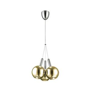 142000 - LED Luster na lanku BALLS 3xLED/5W230V zlatá/matný chróm 142000 vyobraziť